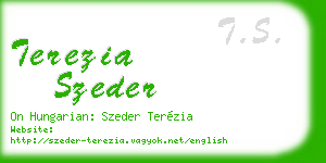terezia szeder business card