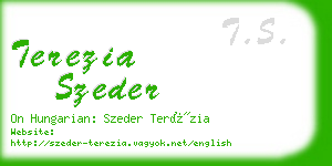 terezia szeder business card